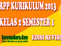 Download RPP Kelas 2 SD/MI Kurikulum 2013 Revisi Terbaru Semester 1 Lengkap