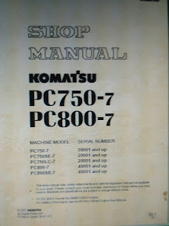 Shop manual pc750-7 800-7 excavator komatsu