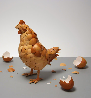 craft work with eggshell