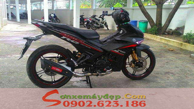 Sơn xe Exciter 150 RC màu đen nhám