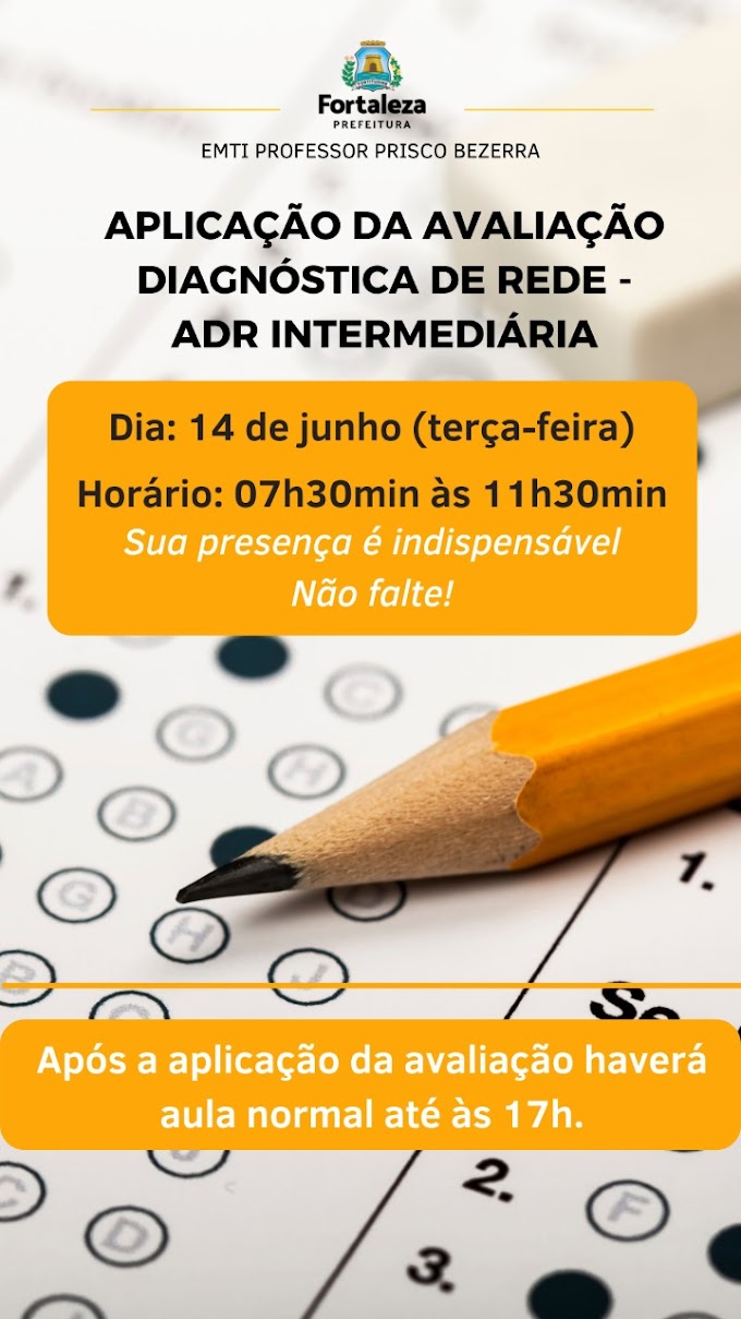 AVALIAÇÃO DIAGNÓSTICA DE REDE - ADR INTERMEDIÁRIA!!!