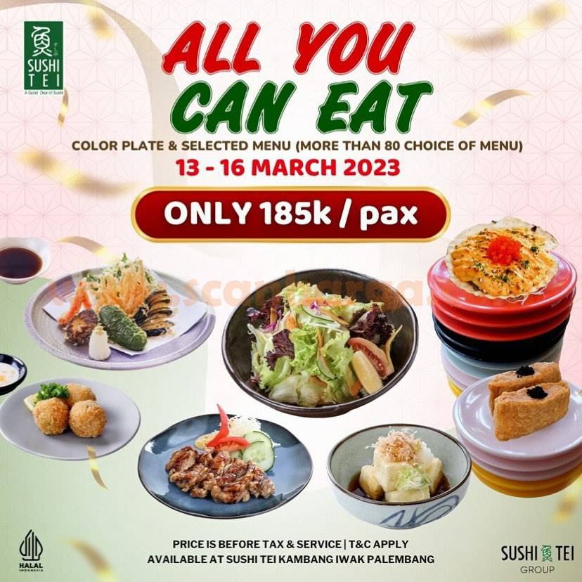 Promo SUSHI TEI IWAK Palembang – Paket AYCE hanya Rp. 185K