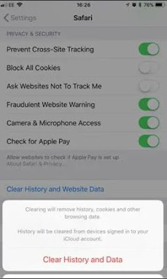 Cara Menghapus Cache Safari