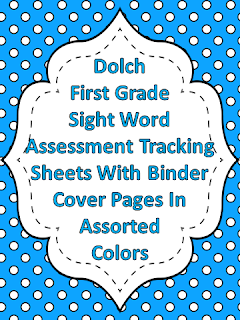 Dolch First Grade Sight Word Assessment Tracking Binder