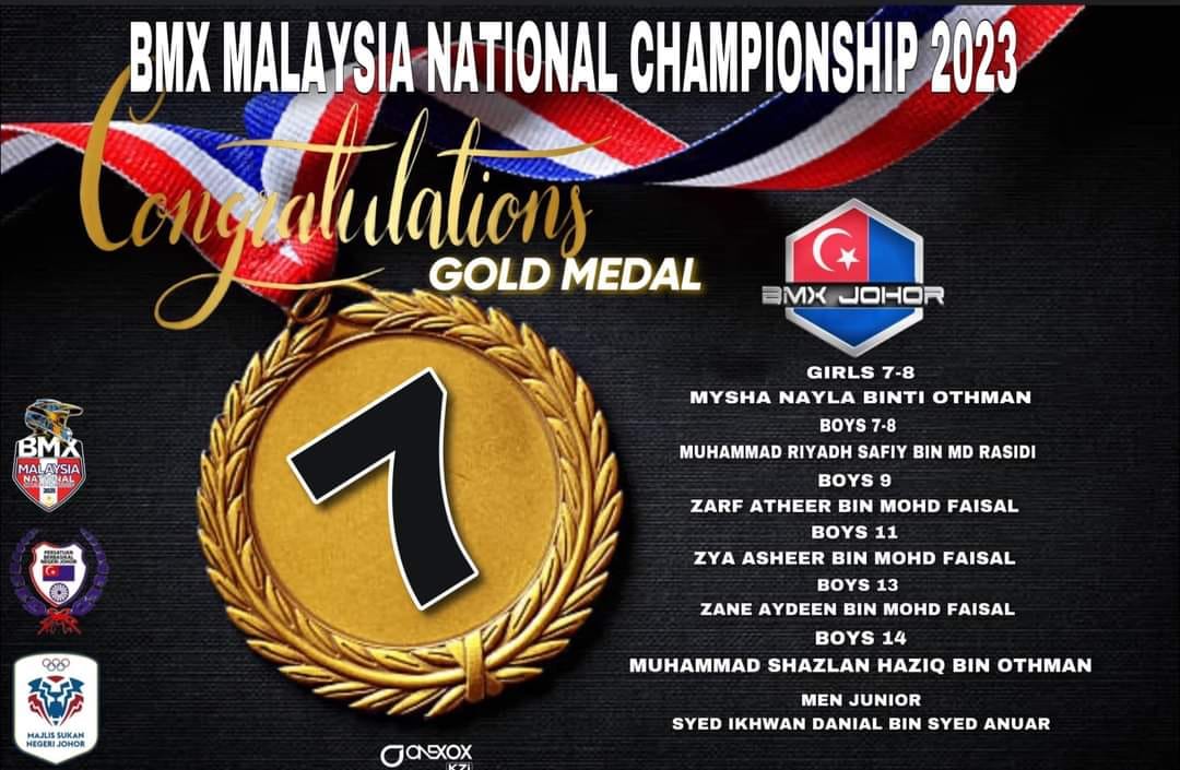 BMX Johor Gold Medalist