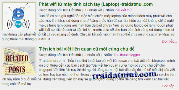 Thủ thuật: Tự động tóm tắt bài viết với ảnh thumbnail cho Blogspot - Bản mới nhất