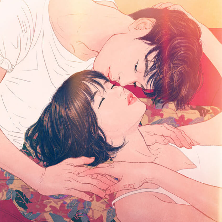 32 Intense Illustrations By Korean Artist Highlight The Tenderness In A Romantic Relationship