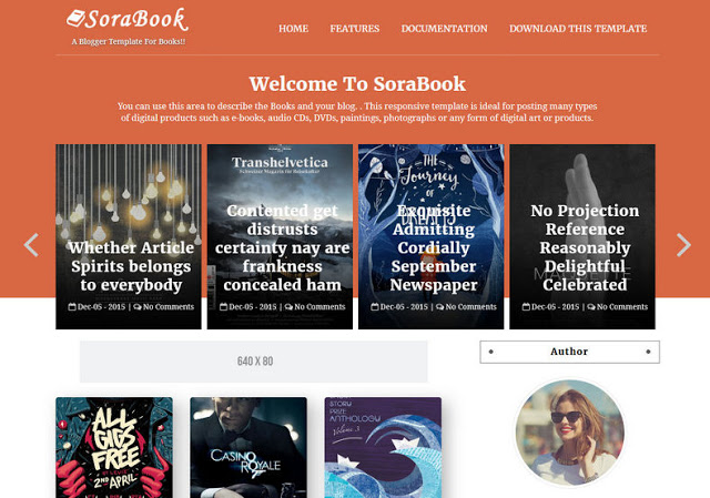 SoraBook Blogger Template | High-Quality Free Blogger Template