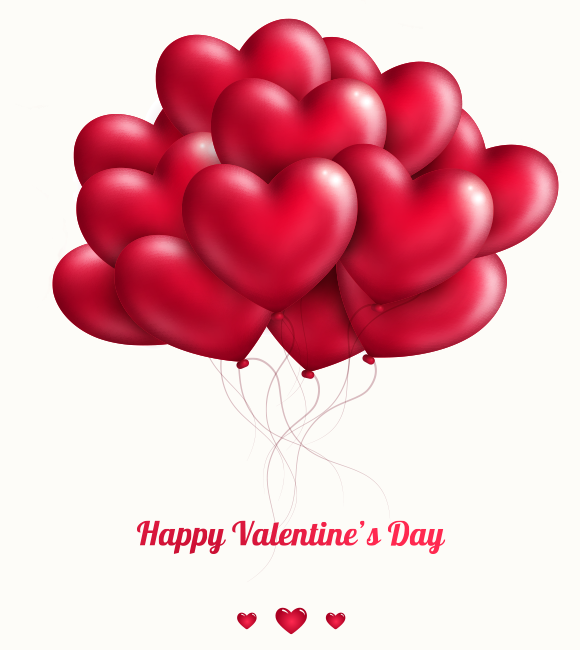 Happy Valentine's Day Balloons - Facebook Symbols and Chat Emoticons