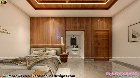 Master bedroom Kerala interior design