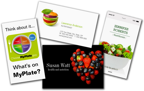  Nutritionist Business Cards