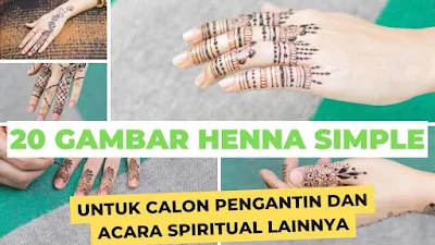 Gambar henna simple untuk pengantin