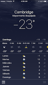 Temperaturas en Cambridge