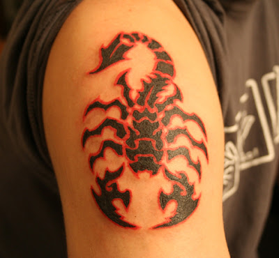 Tribal Scorpion Tattoo