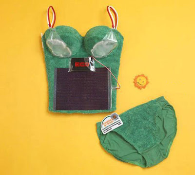 Solar bra from Japan able to charge an iPod'