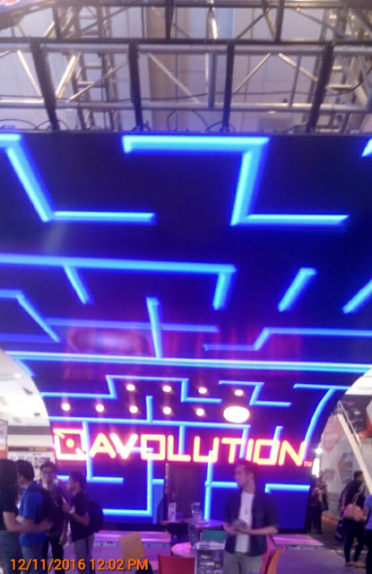 An LED screen from wall to ceiling