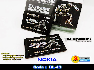 Baterai Nokia Double Power Transformer BL-4C 