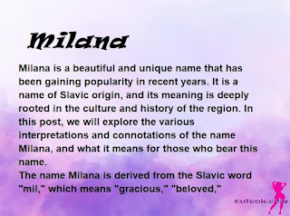 meaning of the name "Milana"