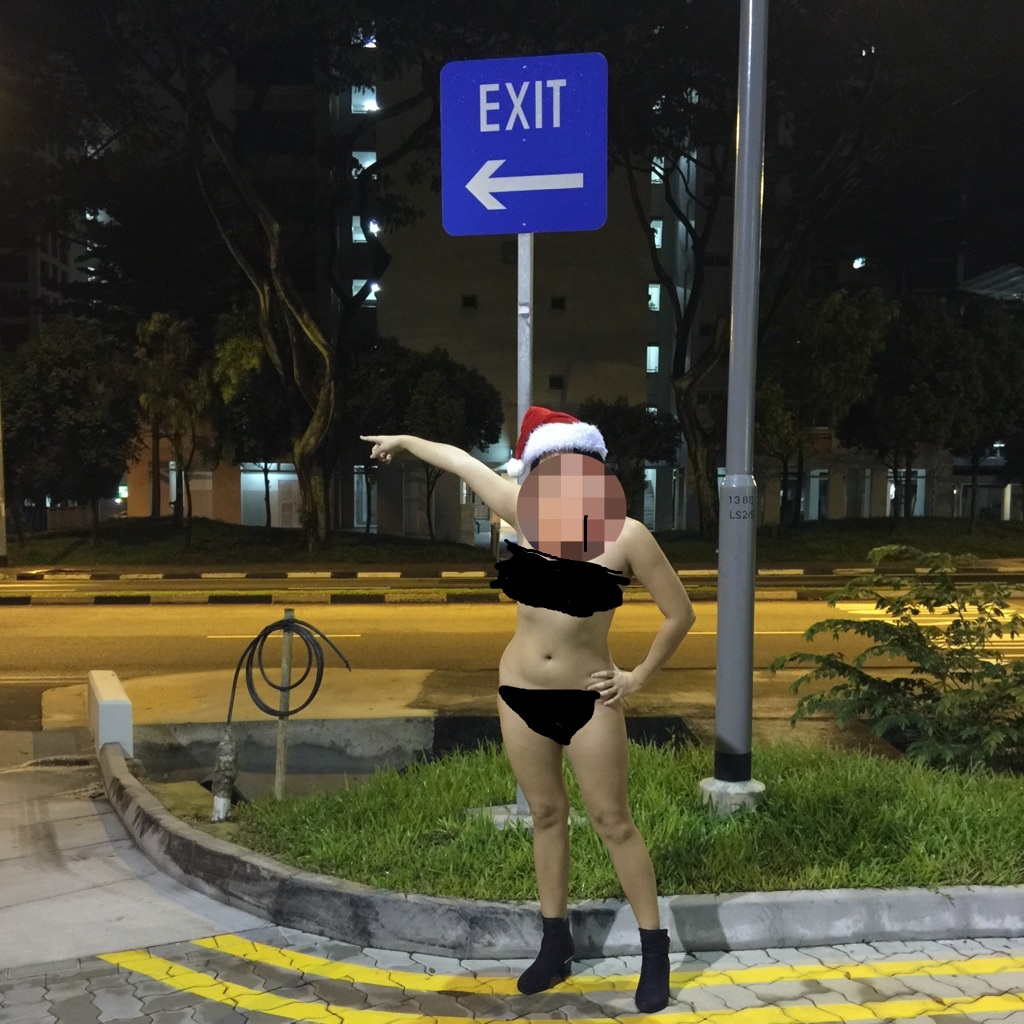Woman poses completely nude at various locations around Singapore, posted on Thursday, 04 June 2015