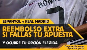 betfair reembolso 25 euros Espanyol vs Real Madrid 17 mayo