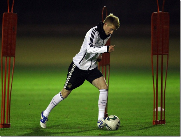 Marco Reus treinando com a seleção alemã