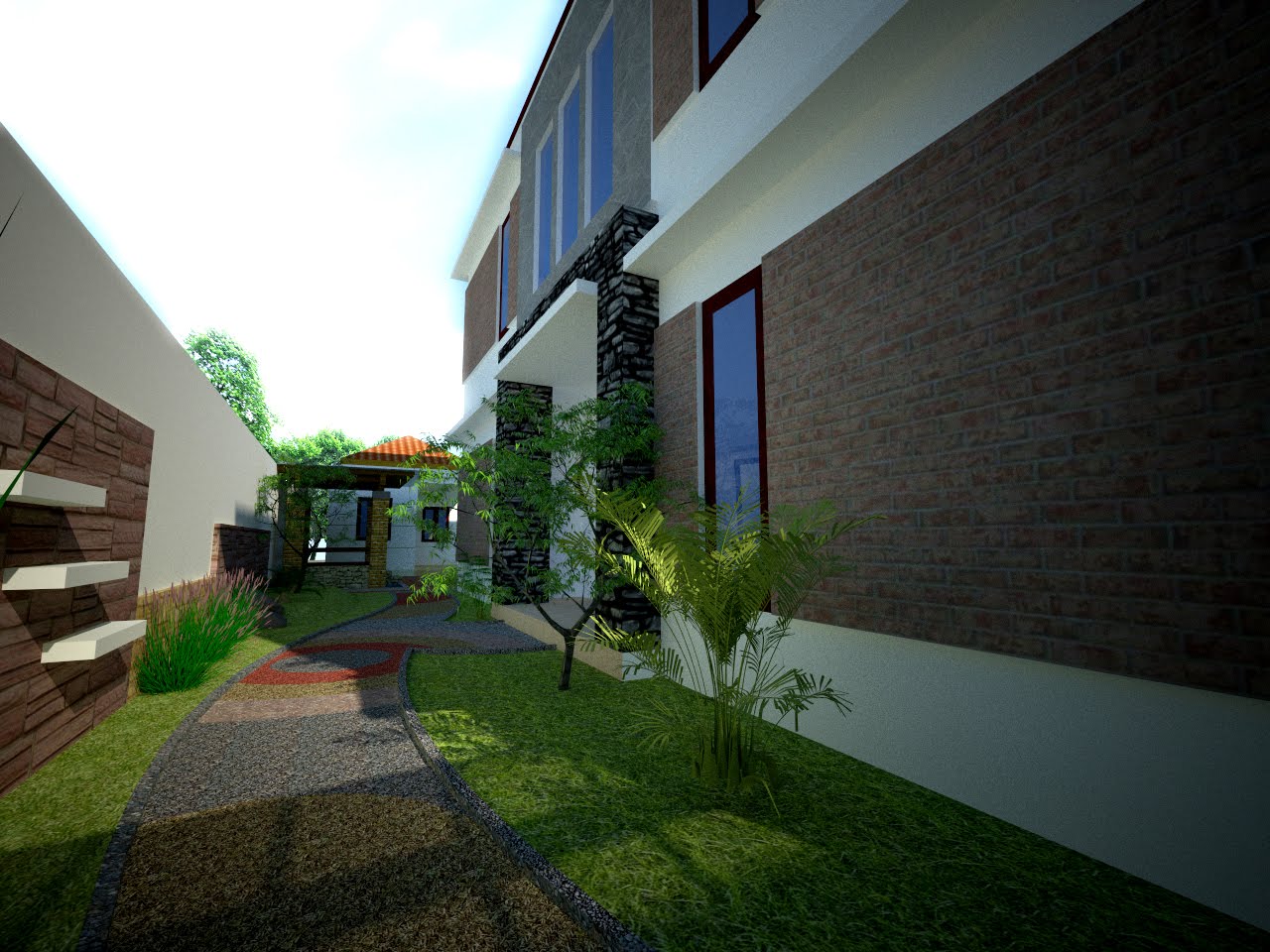 Hendita design Desain  Gazebo dan Taman  Samping Rumah 