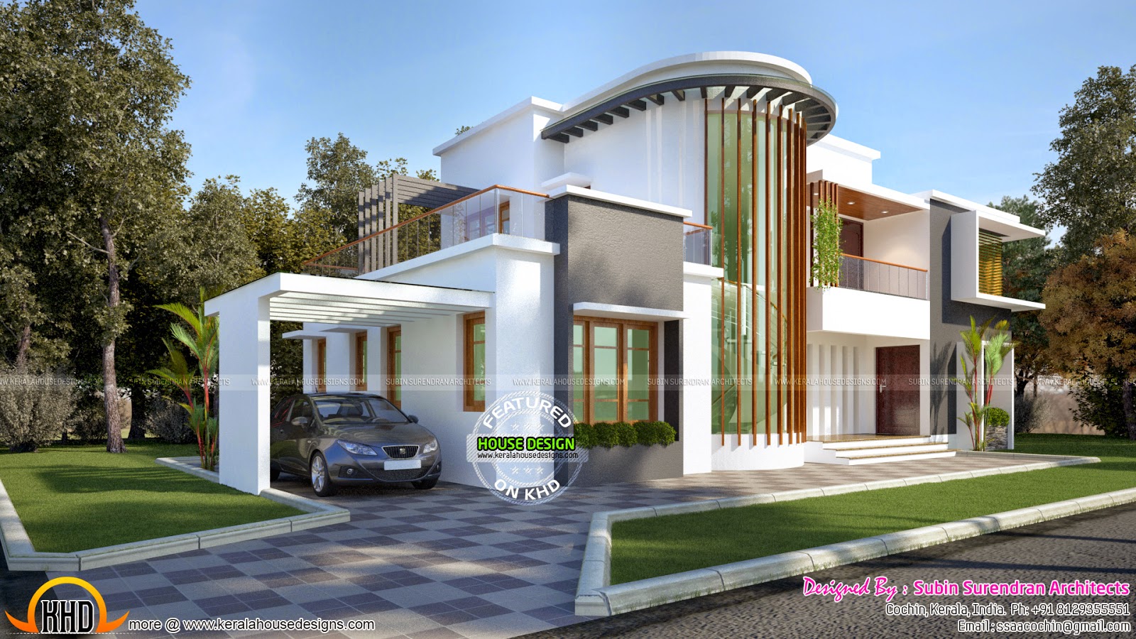 New modern villa plan  Kerala home design and floor plans