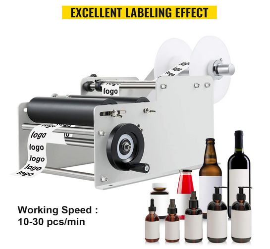 VEVOR Manual Round Bottle Labeling Machine