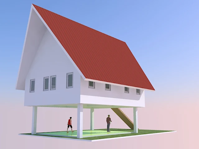 3d rumah panggung