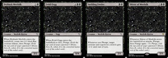 Dryhusk Merfolk, Fetid Orgg, Sucklig Feeder, Shiver of Merfolk