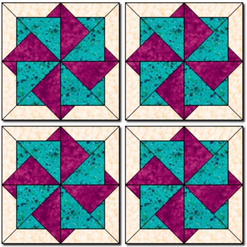 Twisting Star Block - Free Pattern 