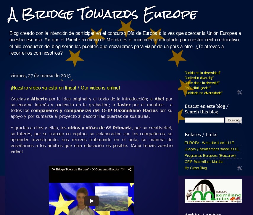 A Bridge Towards Europe blog capture