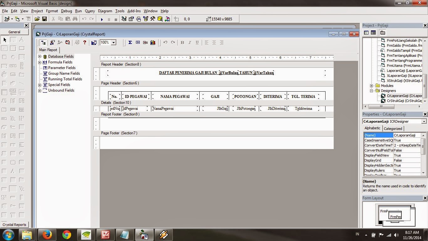 Source Code Program Penggajian PTPN (sederhana)  Contoh 