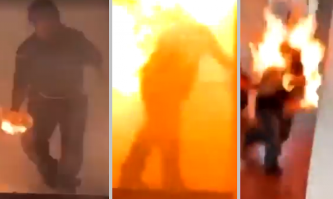  Ακροαριστερός στις ΗΠΑ πήγε να βάλει φωτιά σε κτίριο και κάηκε ο ίδιος - Βίντεο