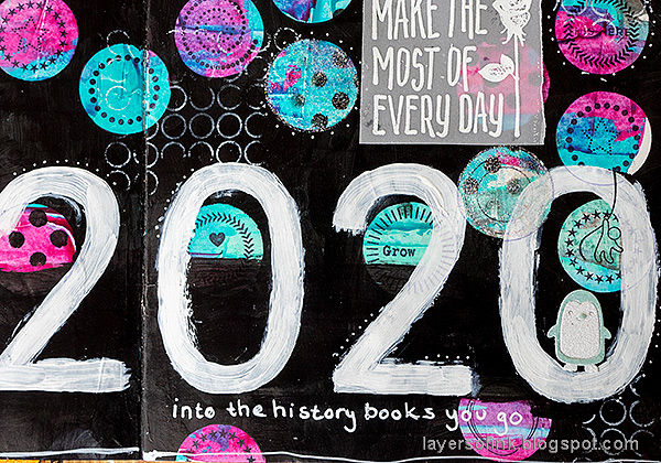 Layers of ink - 2020 art journal page tutorial by Anna-Karin Evaldsson.