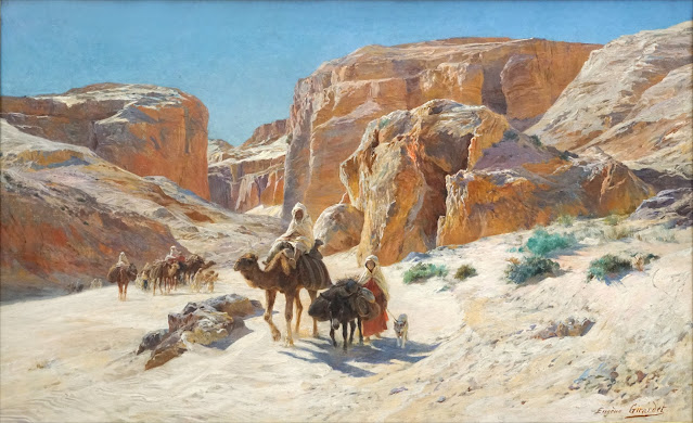 Caravane dans les dunes de Bou-Saâda. 1895 par Eugène-Alexis Girardet