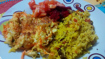 omelete com cenoura