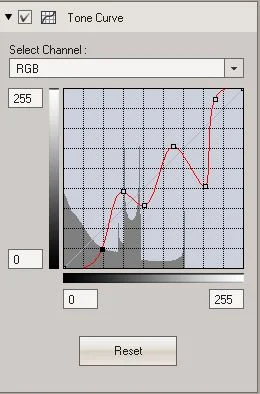 Olympus Viewer 3: Tone Curve tool