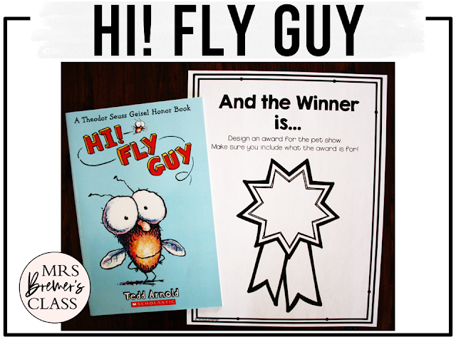Hi Fly Guy book activities unit with literacy printables, reading comprehension worksheets, book companion activities, and lesson ideas for First Grade and Second Grade