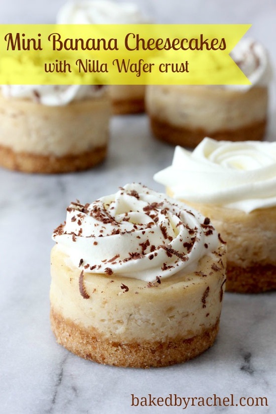 mini banana cheesecakes with nilla wafer crust recipe