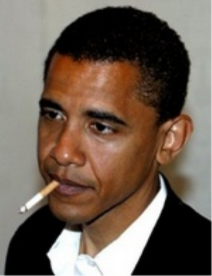 Barack Obama smoking pictures