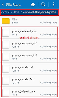 cara memasang cheat gta sa android