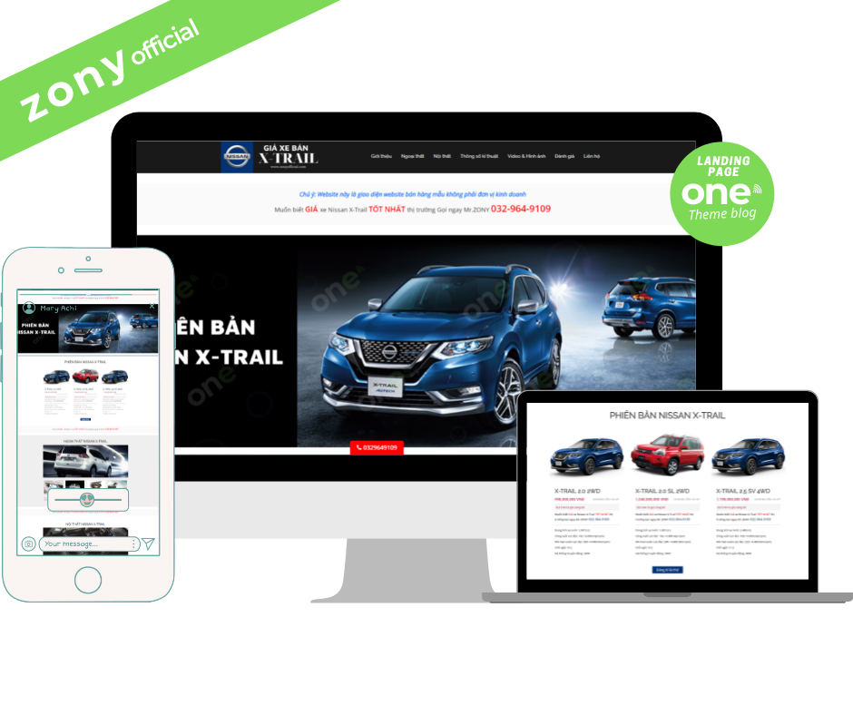 Giao diện web bán oto showroom miễn phí 2022 landing page 0004