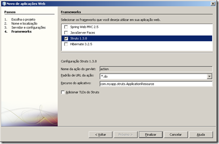 configurando struts netbeans