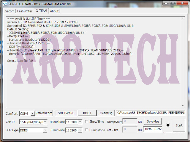 SUNPLUS NEW LOADER BY ARB 4MB/8MB-2019