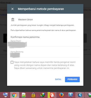 Masalah Middle Name Di Western Union AdSense