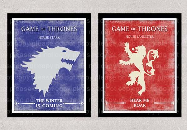 The Game of Throne Movie Poster Set