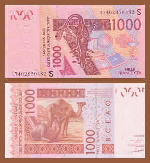 GB6 WEST AFRICAN STATES (GUINEA BISSAU) 1000 FRANCS UNC 2003/2017 (P-915Sq)