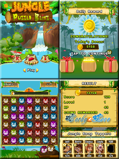 Jungle Puzzle Blitz 240 x 320 Touchscreen Mobile Java Game