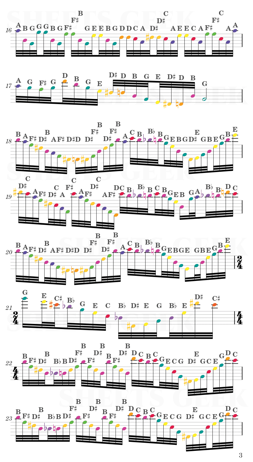 Elegie Etude - Johannes Donjon Easy Sheet Music Free for piano, keyboard, flute, violin, sax, cello page 3